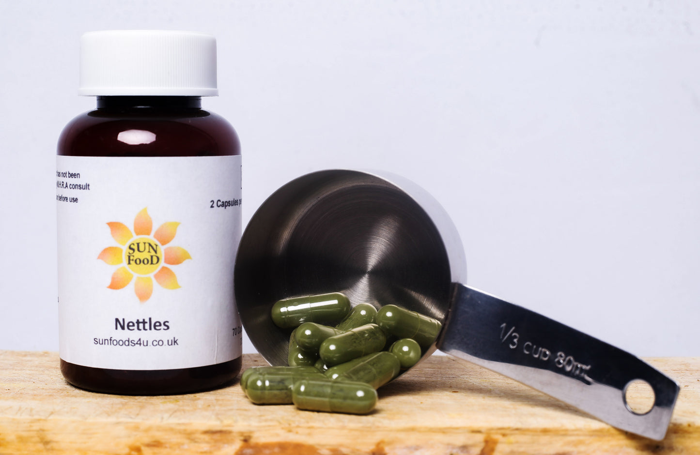 Nettles are packed with nutrients and vitamins like A,C,k, and B minerals like iron, calcium, magnesium,and potassium. Good for skin condition and allergies. 70 Capsules – 735mg